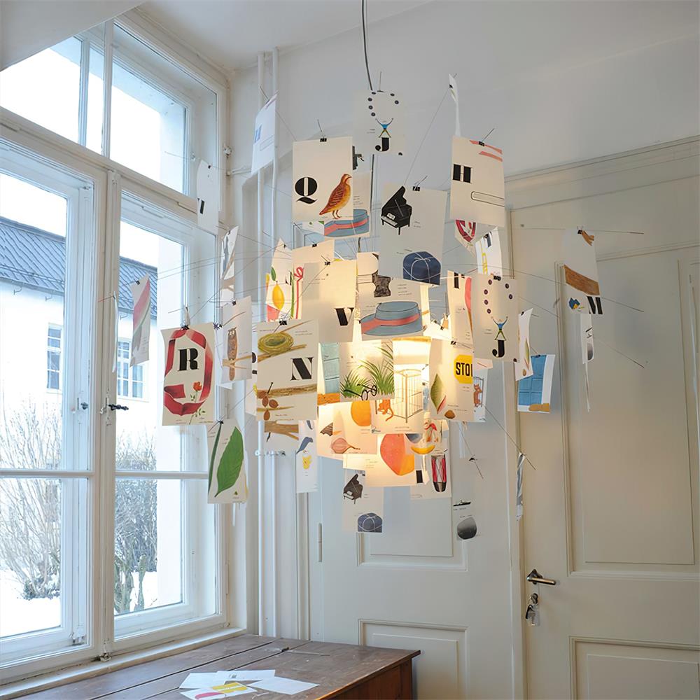 Mina Paper Plug In Chandelier