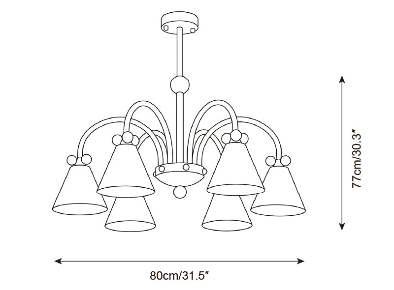 Mirello Chandelier — Dimension drawings 1