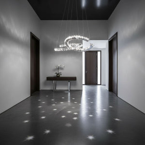 Modern Crystal Double C Chandelier