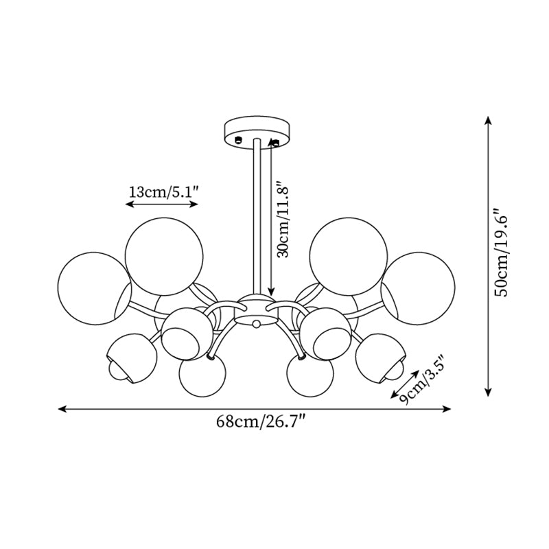 Modern Domie Chandelier