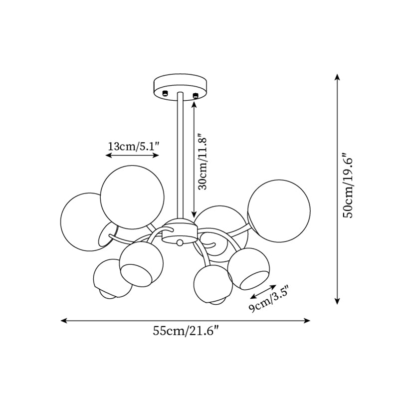 Modern Domie Chandelier