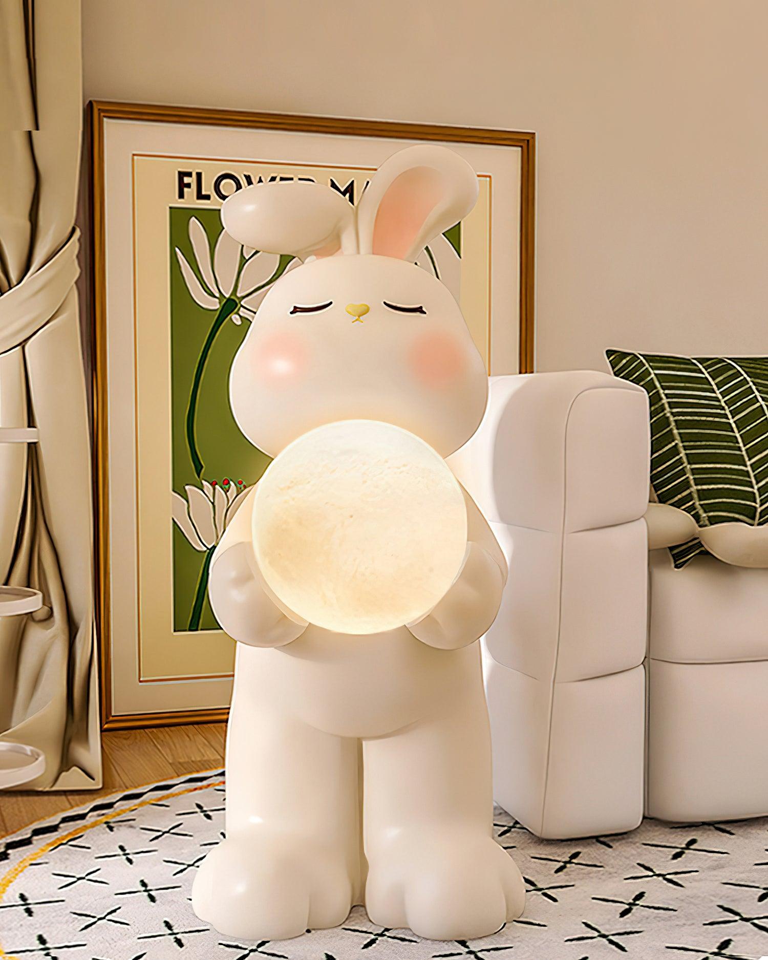 Moon Rabbit Floor Lamp 9.8″- 24.8″