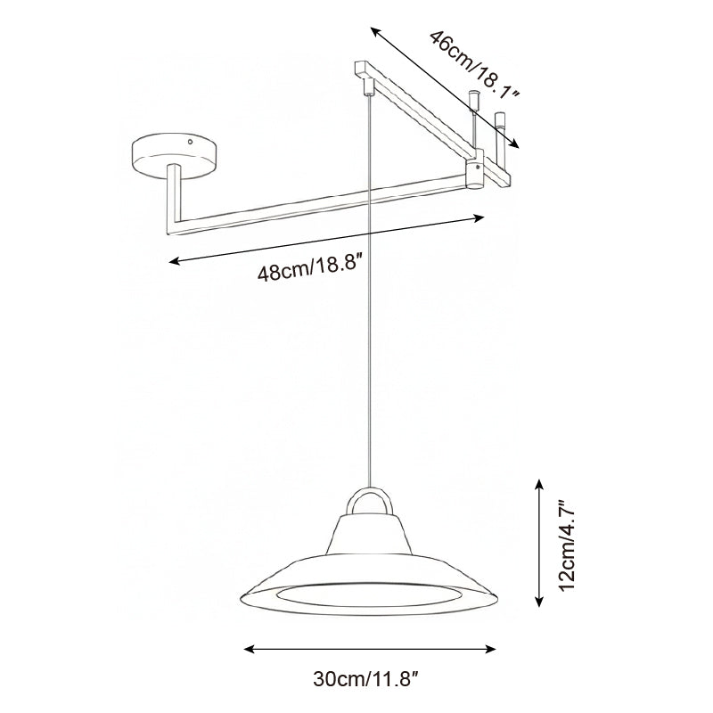 Morvia Swing Arm Pendant Lamp