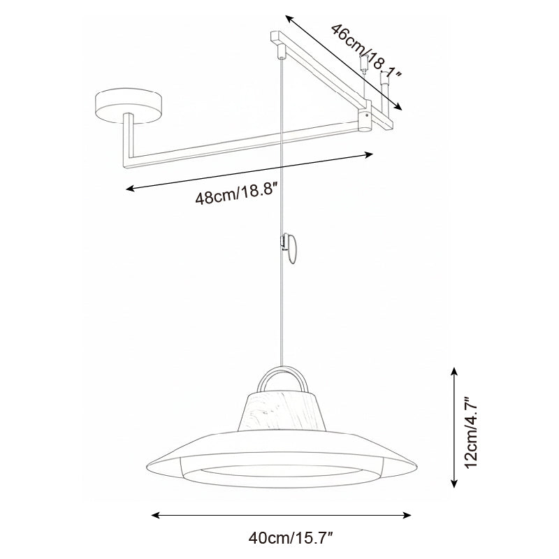 Morvia Swing Arm Pendant Lamp