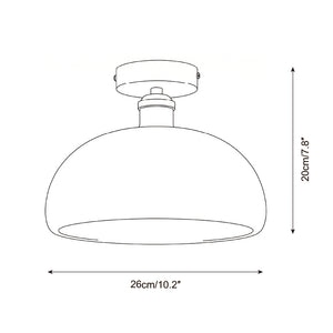 Moss Glow Alabaster Semi- Flush Mount