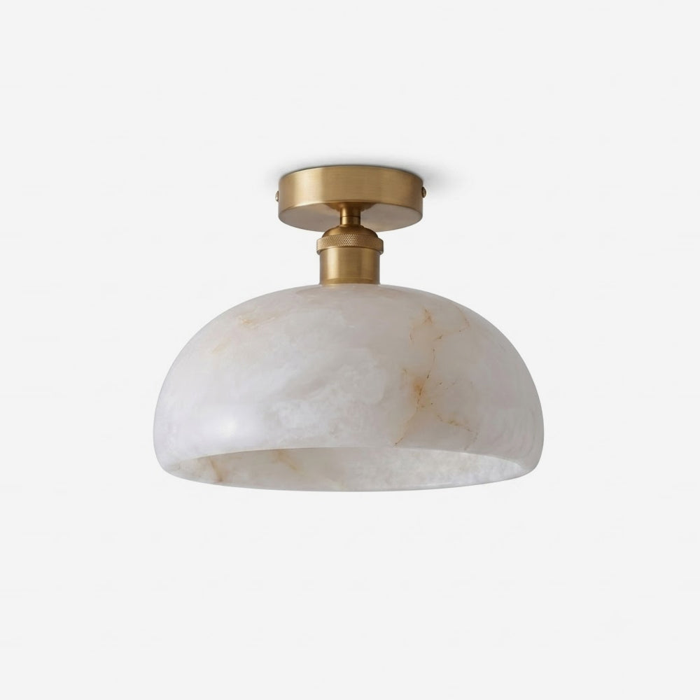 Moss Glow Alabaster Flush Mount