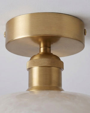 Moss Glow Alabaster Flush Mount