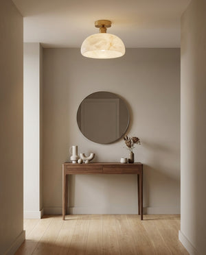 Moss Glow Alabaster Flush Mount