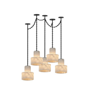 Multi-Tier Chain Drum Pendant Lamp