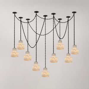 Multi-Tier Chain Drum Pendant Lamp