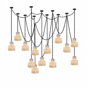 Multi-Tier Chain Drum Pendant Lamp
