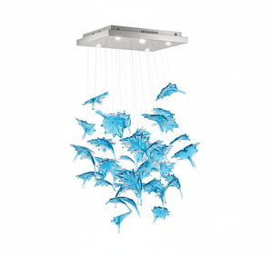 Multicolor Crystal Maple Leaf Chandelier