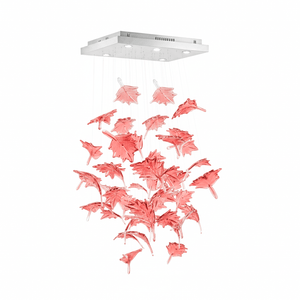 Multicolor Crystal Maple Leaf Chandelier
