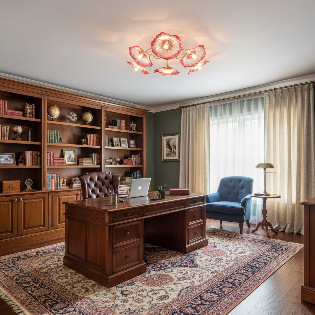 Murano Glass Flowers Ceiling Light