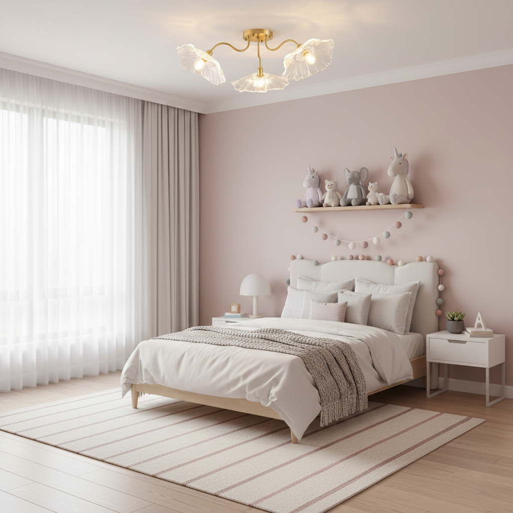 Murano Glass Flowers Ceiling Light