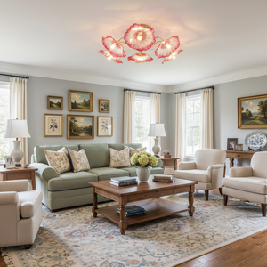 Murano Glass Flowers Ceiling Light