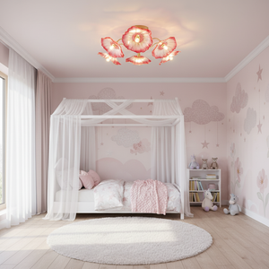 Murano Glass Flowers Ceiling Light