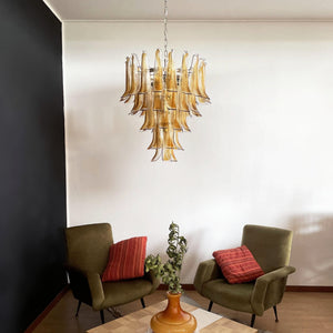 Amber Murano Glass Petals Chandelier
