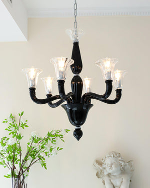 Black Candle Chandelier