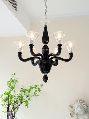 Black Candle Chandelier