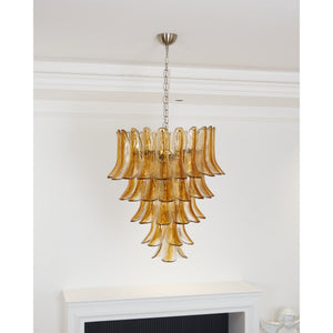Glass Amber Lily Chandelier