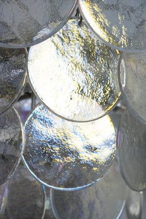 Glass Disc Iridescent Chandelier
