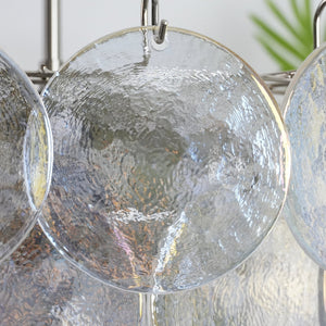 Glass Disc Iridescent Chandelier