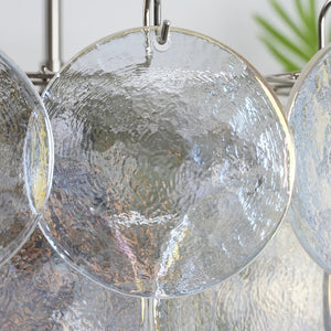Glass Disc Iridescent Chandelier