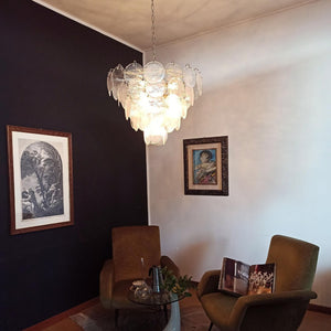 Glass Disc Iridescent Chandelier