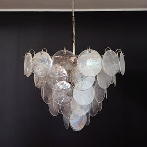 Glass Disc Iridescent Chandelier
