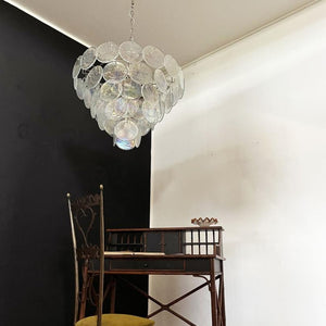 Glass Disc Iridescent Chandelier