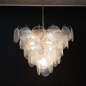 Glass Disc Iridescent Chandelier