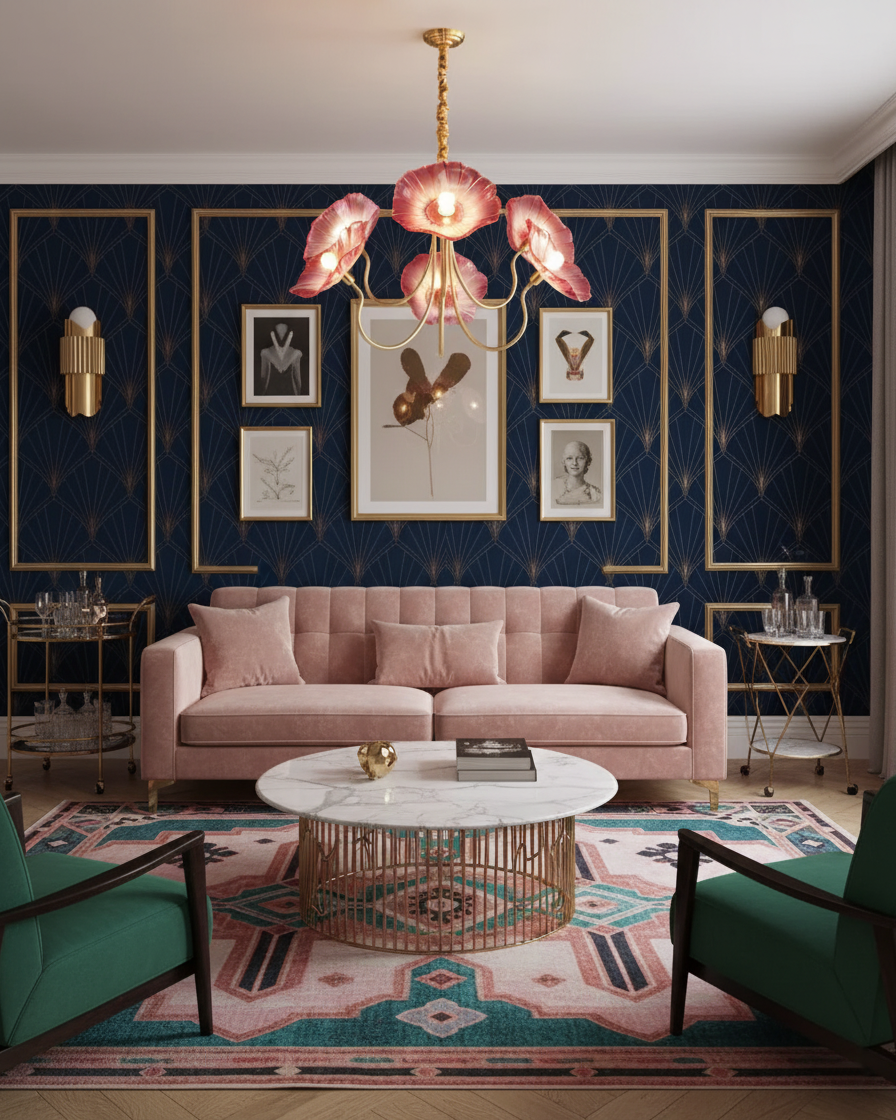 Murano Glass Flowers Chandelier