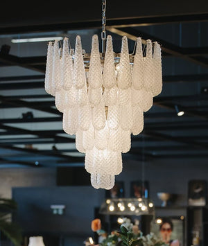 Glass Pinecone Chandelier