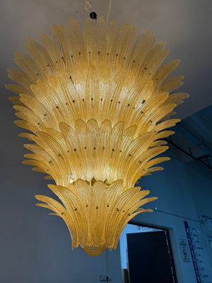 Glass Palmette Chandelier