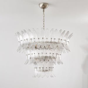 Glass Palmette Chandelier