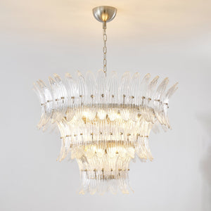 Glass Palmette Chandelier