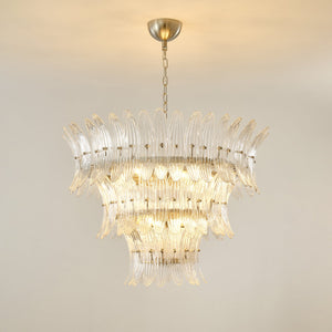 Glass Palmette Chandelier