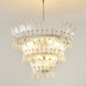 Glass Palmette Chandelier
