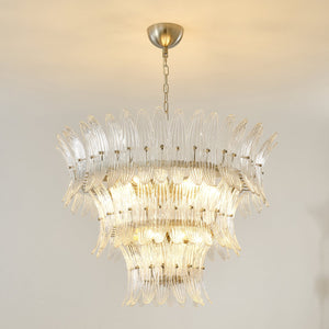 Glass Palmette Chandelier