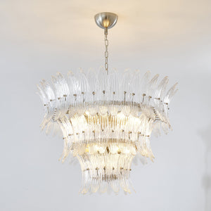 Glass Palmette Chandelier