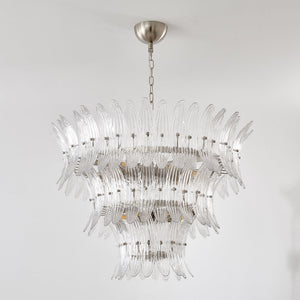 Glass Palmette Chandelier