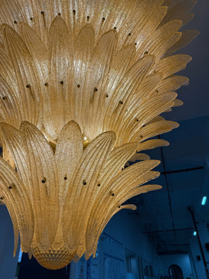 Glass Palmette Chandelier