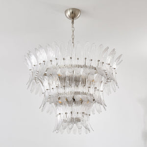 Glass Palmette Chandelier