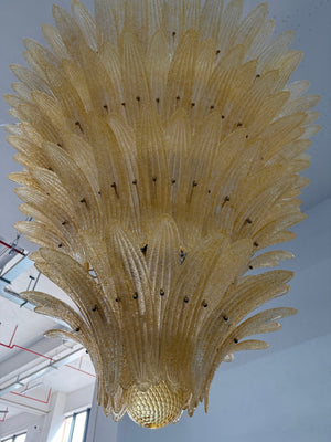 Glass Palmette Chandelier