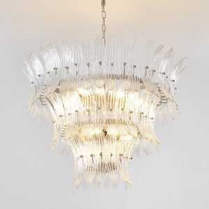 Glass Palmette Chandelier