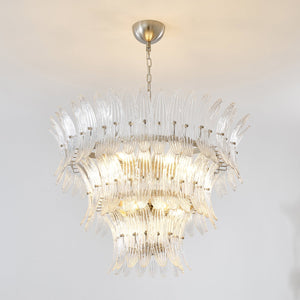 Glass Palmette Chandelier