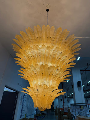 Glass Palmette Chandelier