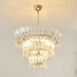 Glass Palmette Chandelier