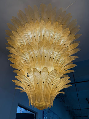 Glass Palmette Chandelier